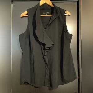 Banana Republic Black Ruffle Blouse